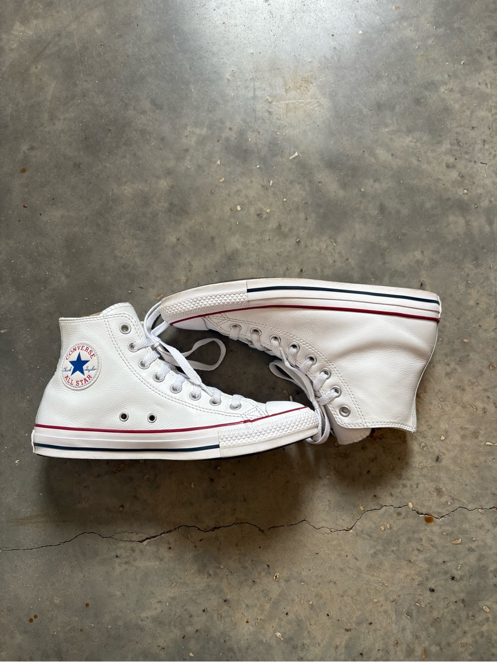 Converse White leather High Top Sneakers